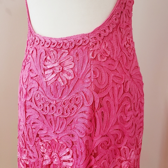 SUE WONG | GORGEOUS APPLIQUE COCKTAIL DRESS pink - Picture 8 of 16